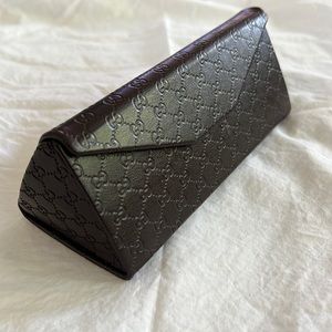 Gucci embossed sunglasses case
